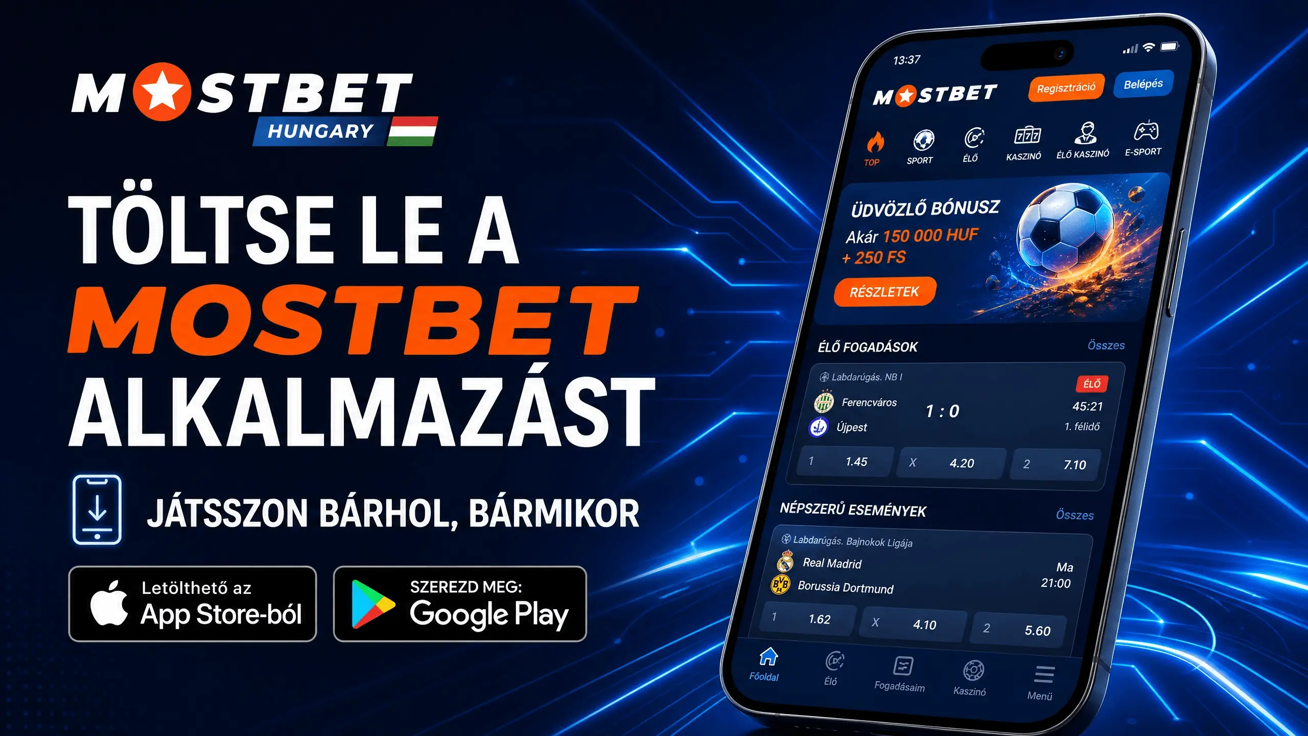 Mostbet mobilalkalmazás letöltése